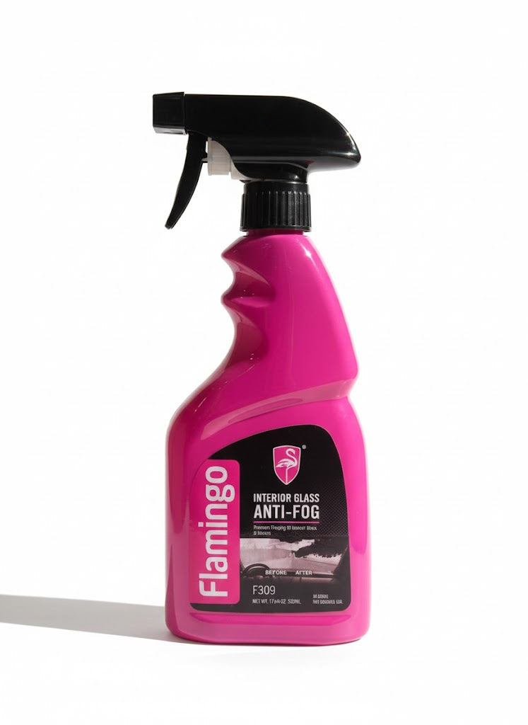 Intérieur en verre antibuée Flamant rose