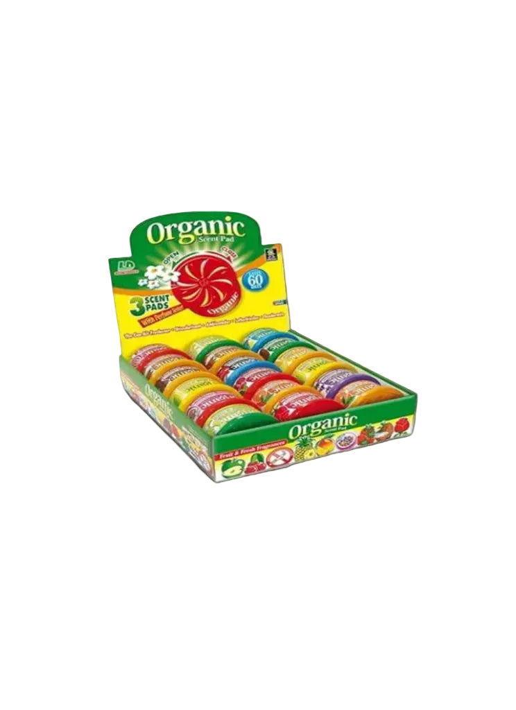 Organic Scent Pad Car Air Freshener – Long-Lasting Fruit & Fresh Fragrances